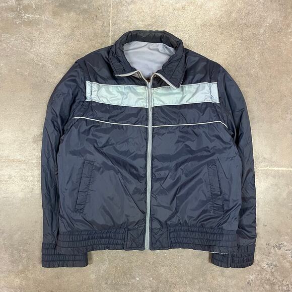 Vintage 80's Trader Bay Reversible Puffer Jacket W/ Detachable Sleeves Medium - Picture 4 of 7